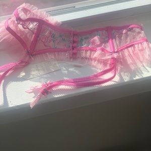 For Love and Lemons Viviane Rose Garter Belt Large NWT
